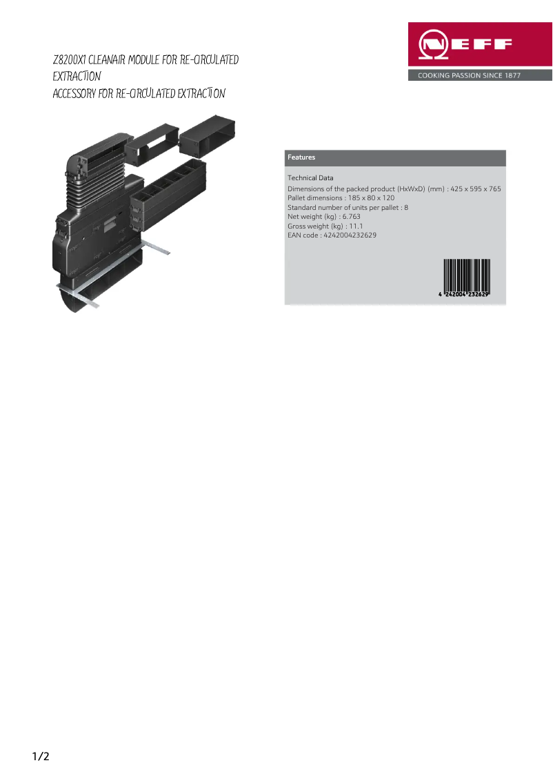 Image de la première page du manuel de l'appareil Z8200X1