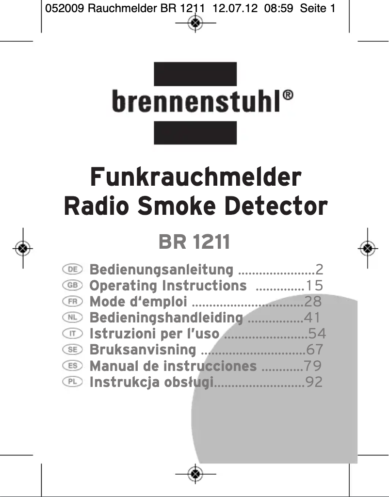 Page n°1 - Manuel utilisateur Brennenstuhl BR 1211