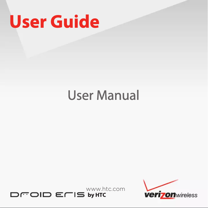 Page 1 de la notice Manuel utilisateur HTC Droid Eris