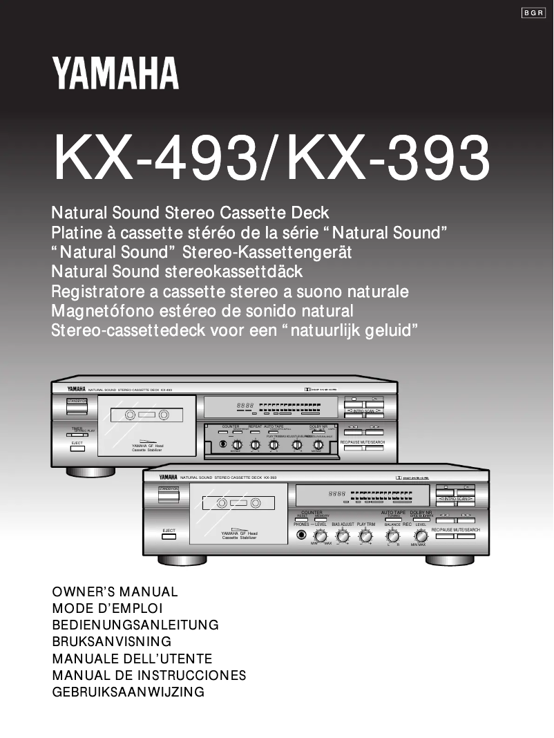 Page n°1 - Manuel utilisateur Yamaha KX-493