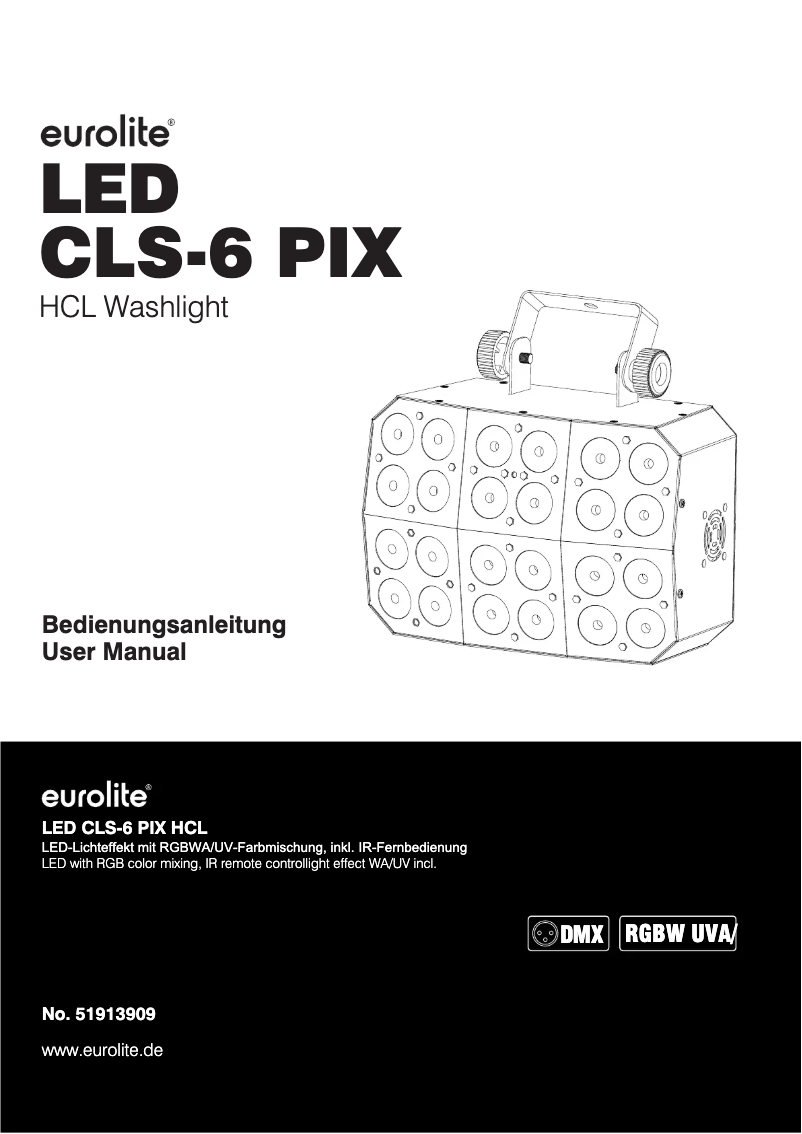 Page 1 de la notice Manuel utilisateur Eurolite LED CLS-6 PIX