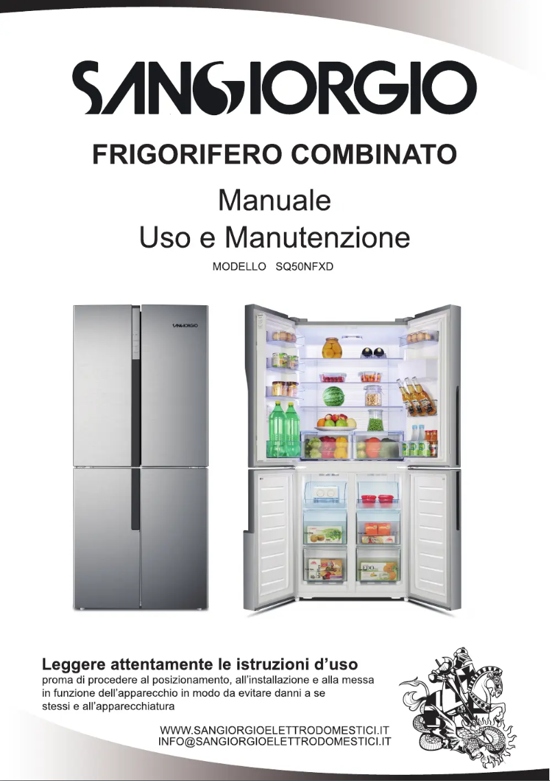 Page n°1 - Manuel utilisateur SanGiorgio SQ50NFXDE