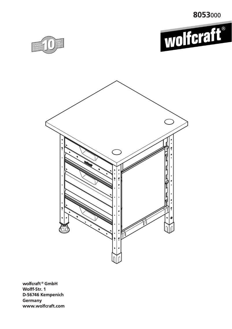 Page n°1 - Manuel utilisateur Wolfcraft 8053000
