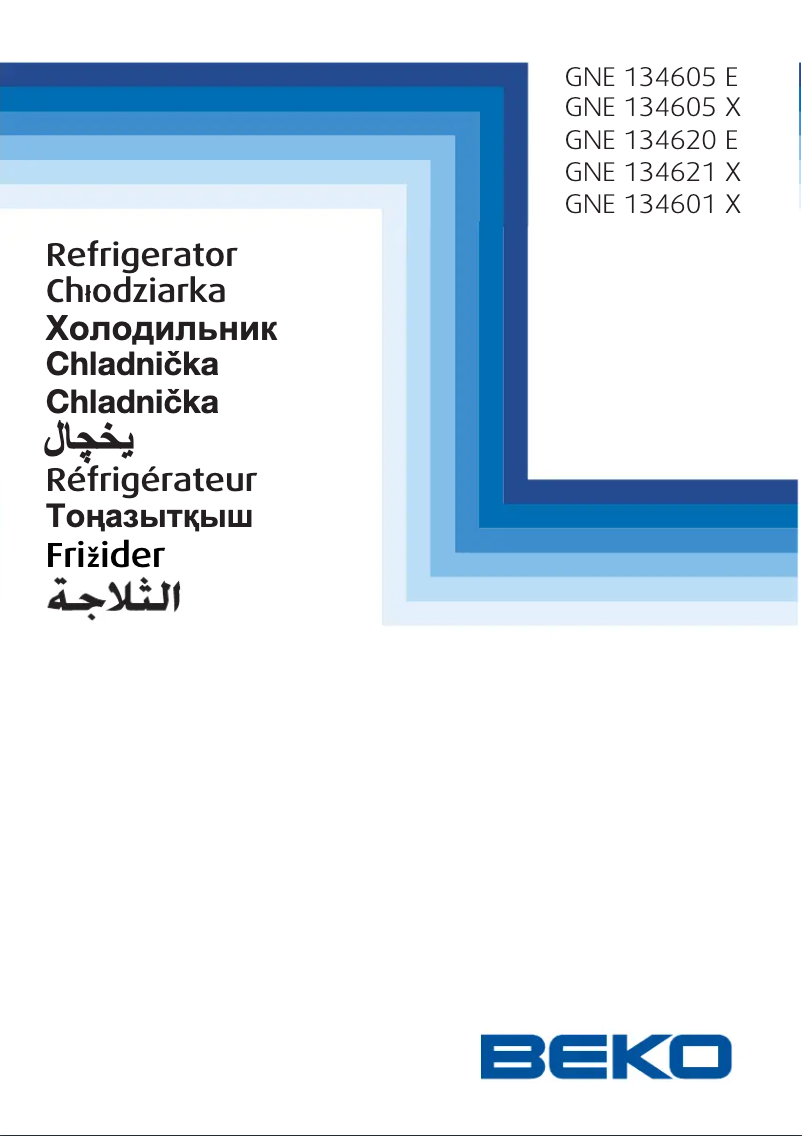 Page 1 de la notice Manuel utilisateur Beko GNE 134605 X