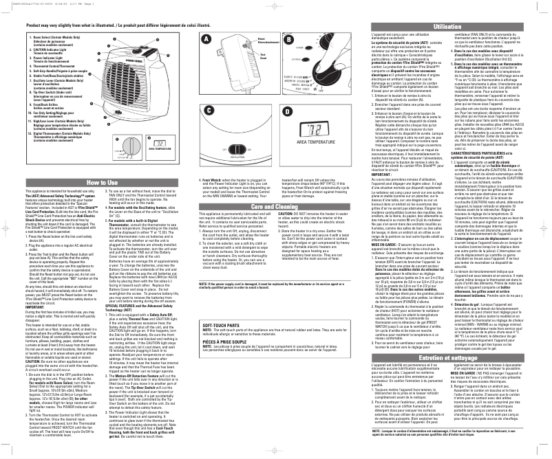 Image de la première page du manuel de l'appareil BDHF100