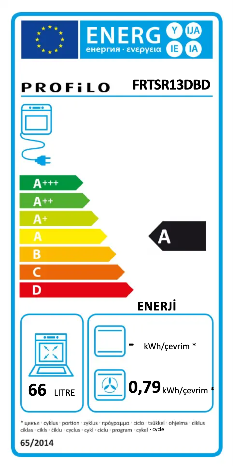 Page 1 de la notice Manuel utilisateur Profilo FRTSR13DBD
