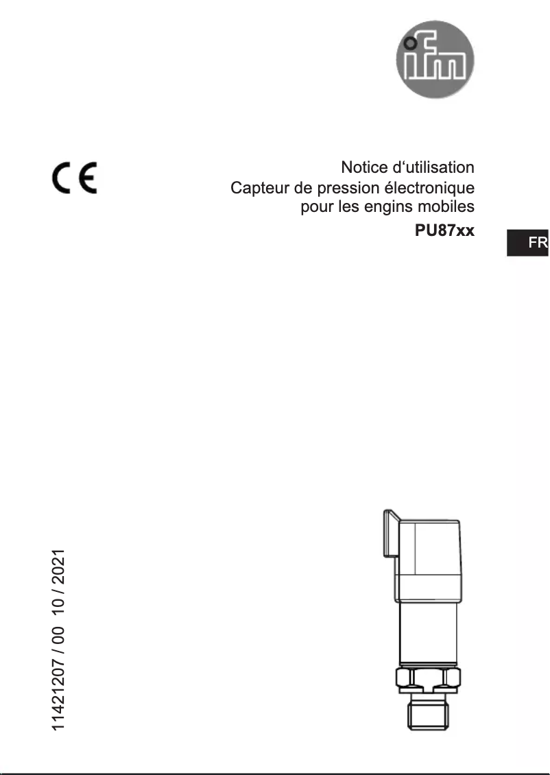 Page n°1 - Manuel utilisateur IFM PU8701