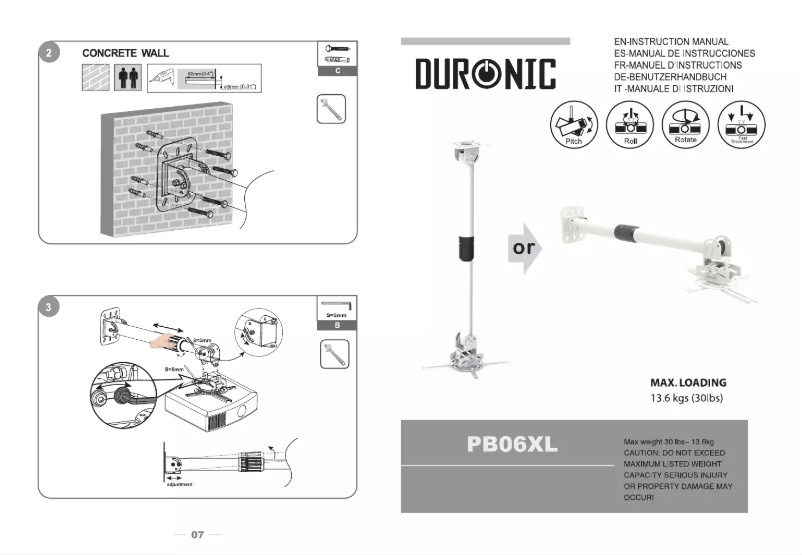 Image de la première page du manuel de l'appareil PB06XL