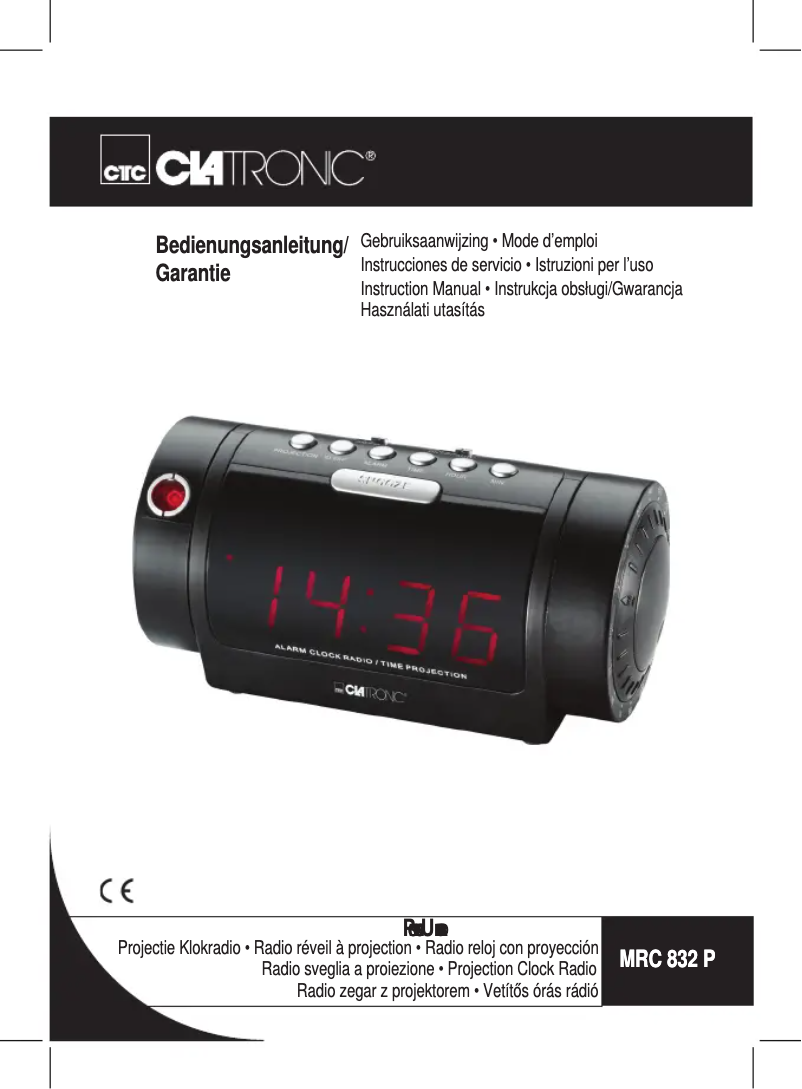 Page 1 de la notice Manuel utilisateur Clatronic MRC 832 P