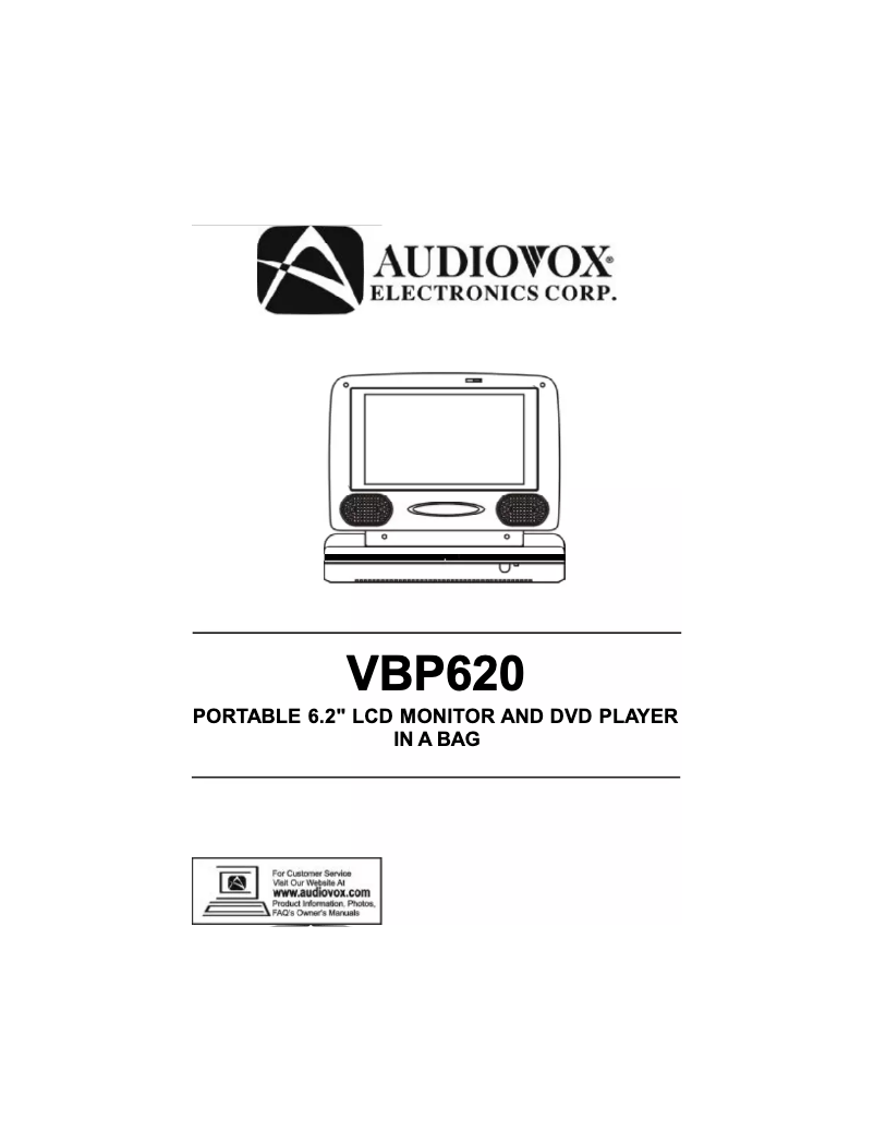Page n°1 - Manuel utilisateur VOXX VBP620