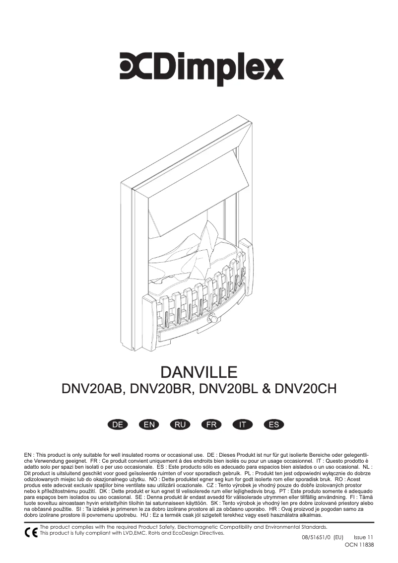 Page n°1 - Manuel utilisateur Dimplex DNV20BR