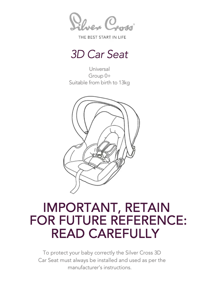Página 1 del manual Manual de usuario Silver Cross 3D