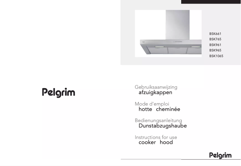 Page 1 de la notice Manuel utilisateur Pelgrim BSK1065RVS