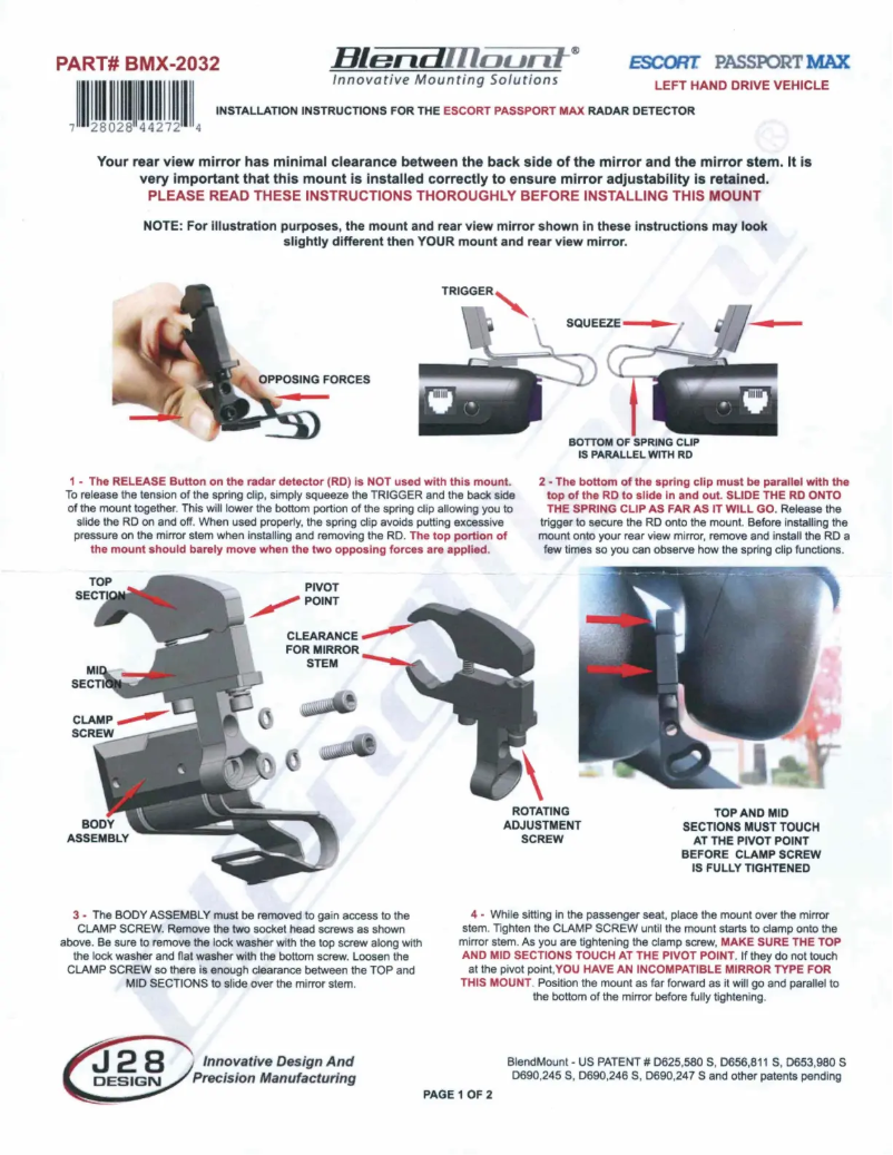 Image de la première page du manuel de l'appareil BMX-2032