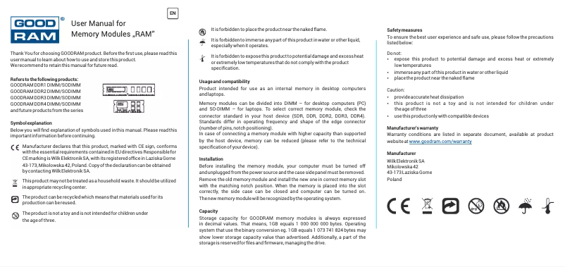 Image de la première page du manuel de l'appareil IR-2133D464L15S/4G