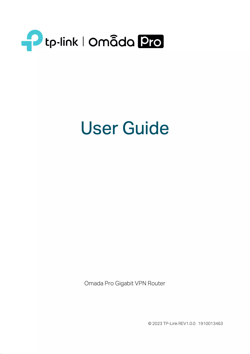 Page n°1 - Manuel utilisateur TP-Link Omada Pro G36