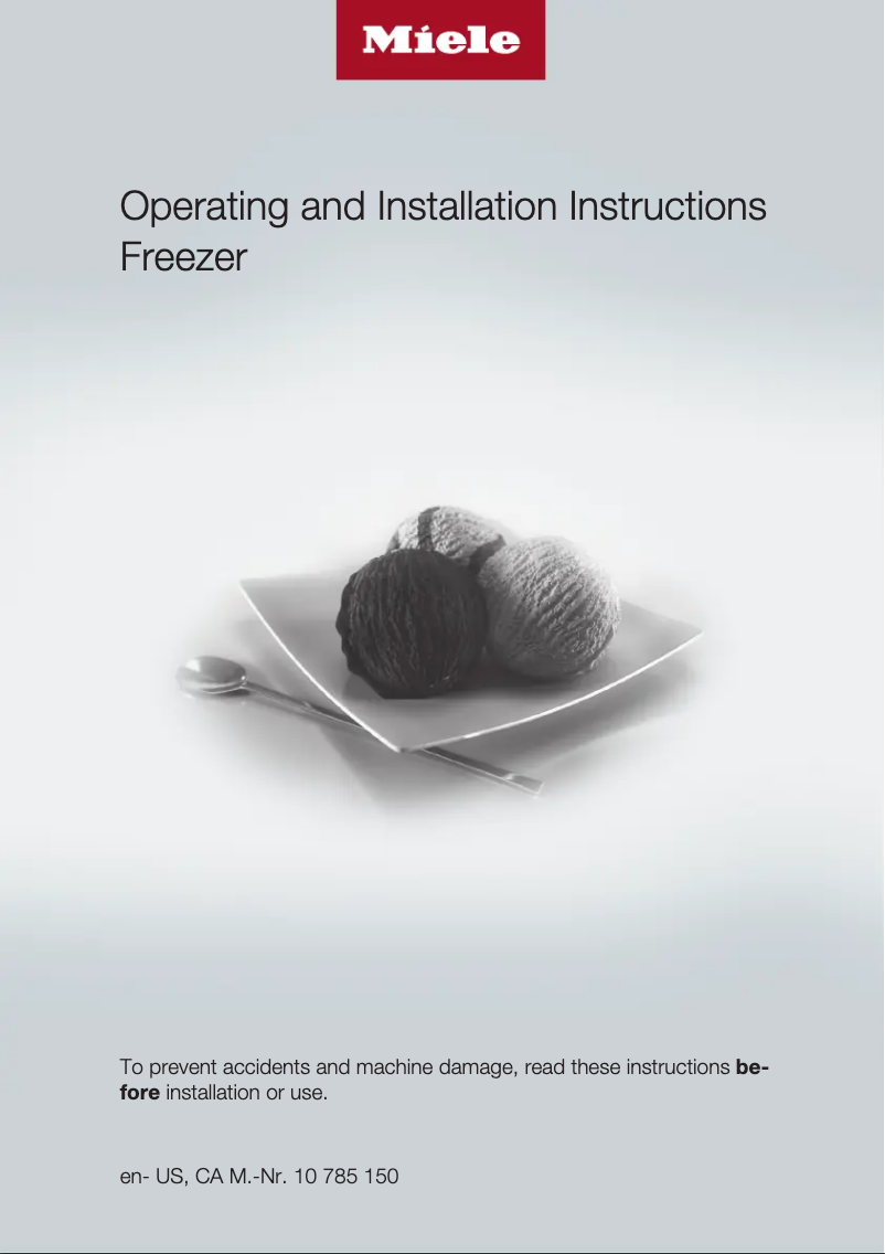Page n°1 - Mode d'emploi Miele F 2671 Vi