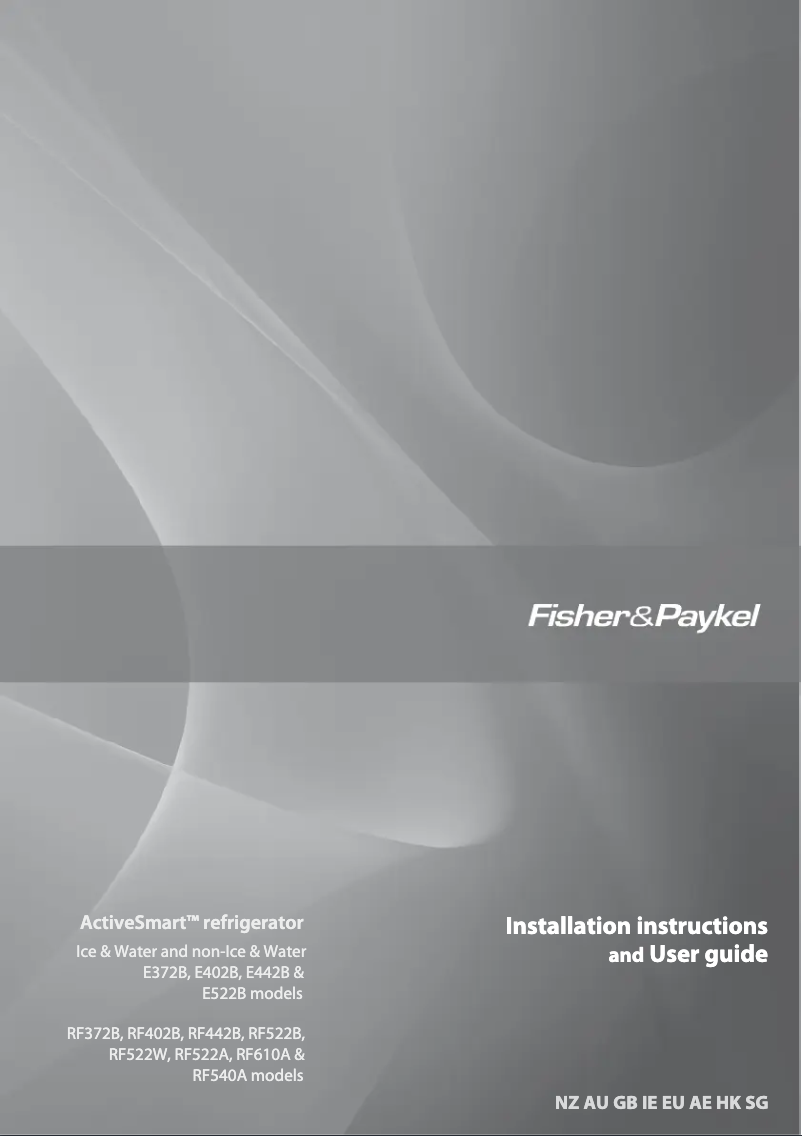 Image de la première page du manuel de l'appareil E442BRXFDJ5