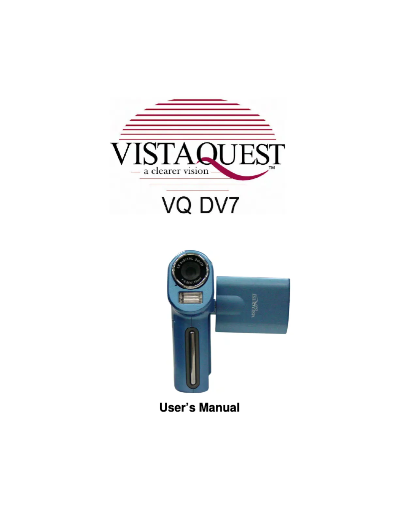 Page n°1 - Manuel utilisateur VistaQuest VQ-DV7