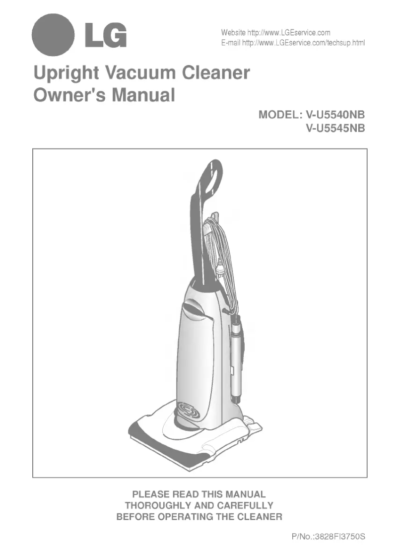 Image de la première page du manuel de l'appareil V-U5545NB