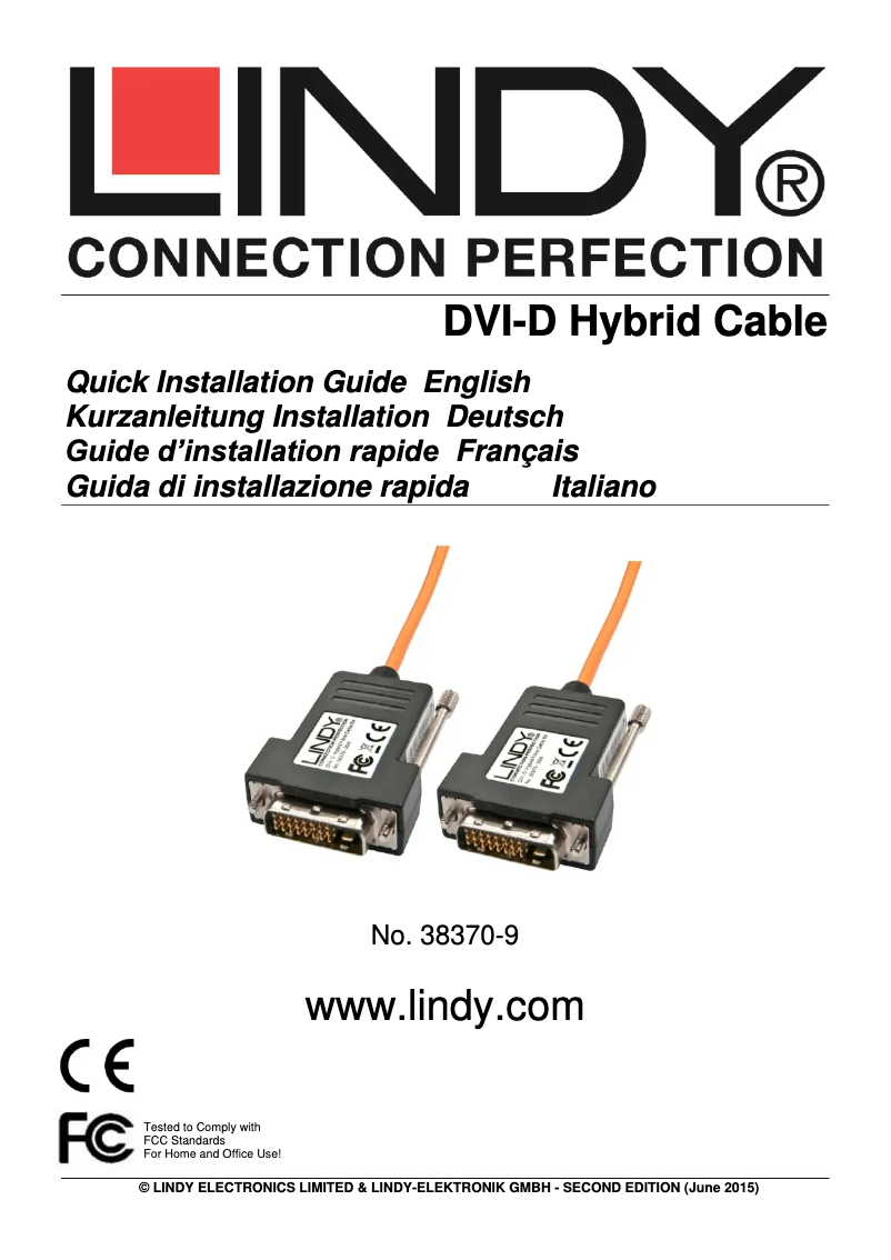 Page 1 de la notice Manuel utilisateur Lindy 38377