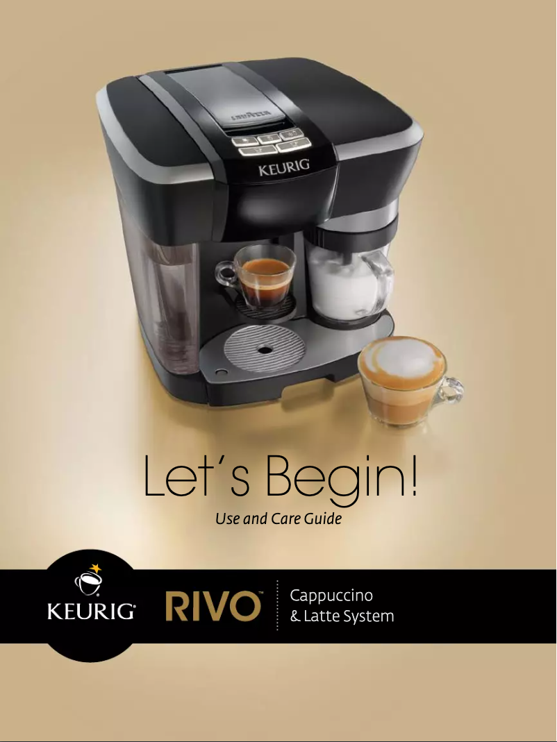 Page 1 de la notice Manuel utilisateur Keurig Rivo Cappuccino Latte System