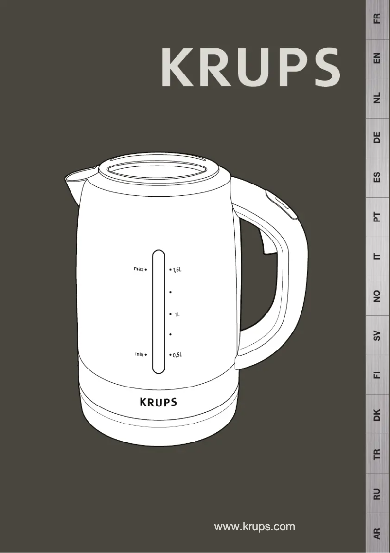 Page 1 of the manual User Manual Krups AquaControl Plus FLF144