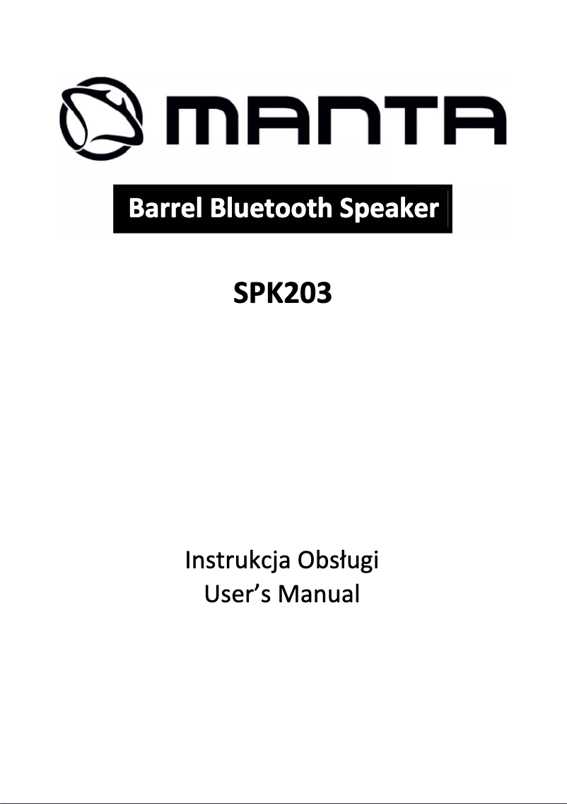 Image de la première page du manuel de l'appareil SPK203