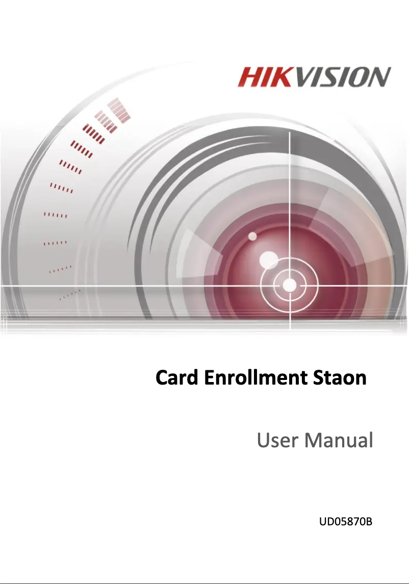 Page 1 de la notice Manuel utilisateur Hikvision DS-K1F100-D8E