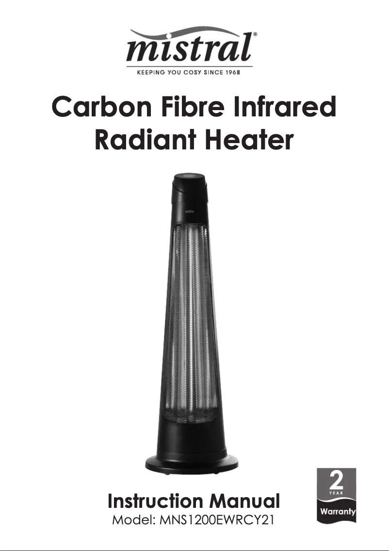 Page 1 de la notice Manuel utilisateur Mistral MNS1200EWRCY21