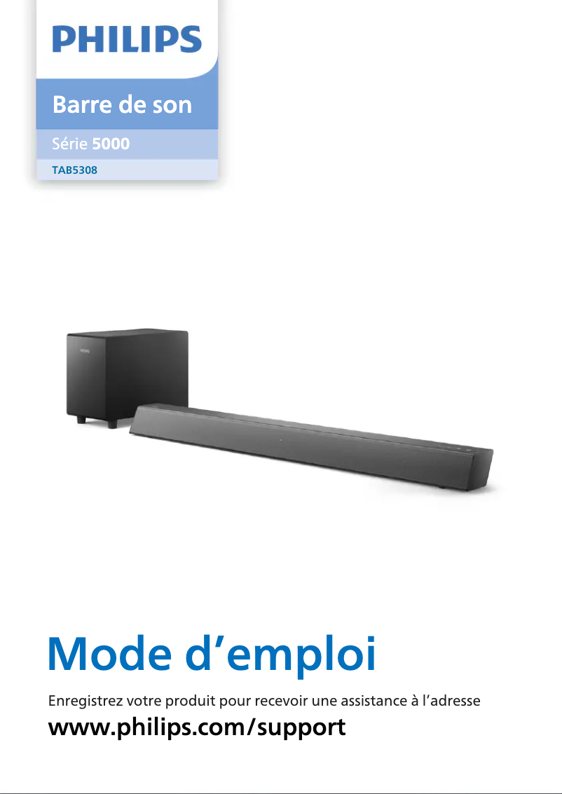 Page 1 de la notice Manuel utilisateur Philips TAB5308