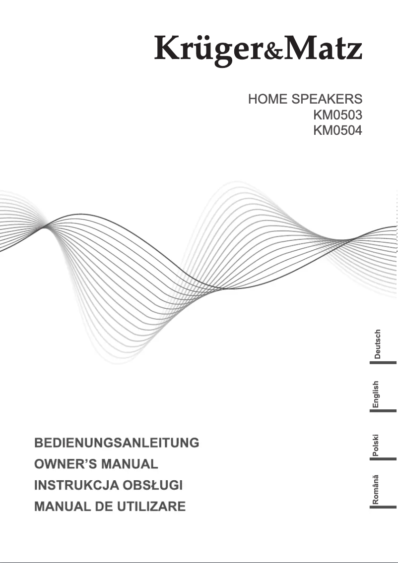 Page n°1 - Manuel utilisateur Krüger&Matz KM0504C