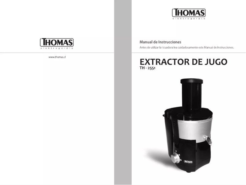 Image de la première page du manuel de l'appareil TH-2551