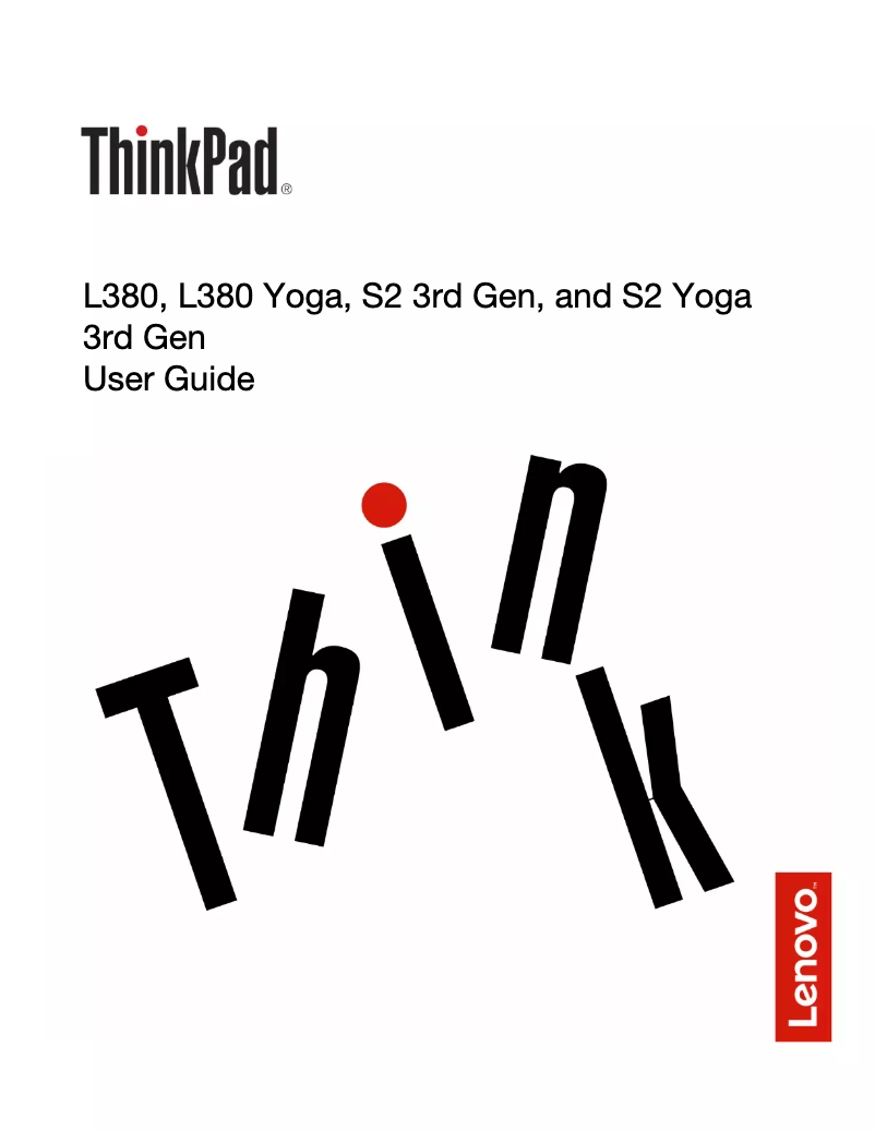 Page n°1 - Manuel utilisateur Lenovo Thinkpad Yoga 11e 5th Gen