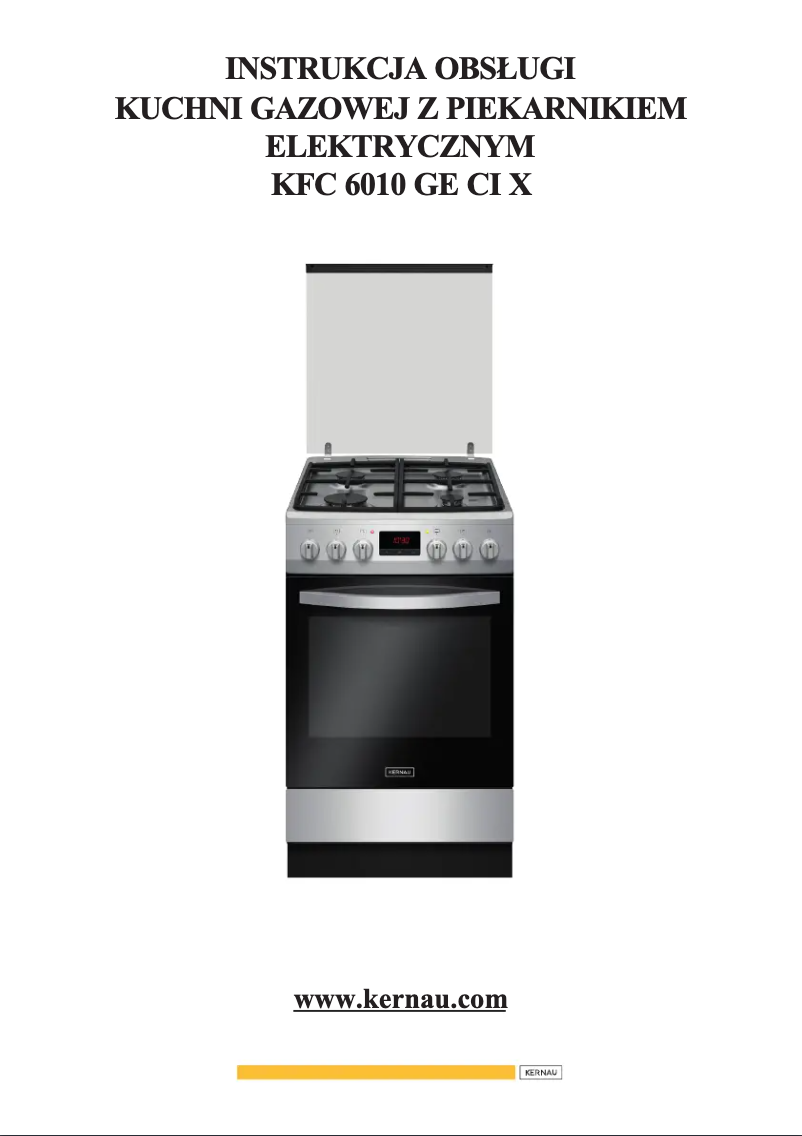 Page n°1 - Manuel utilisateur Kernau KFC 6010 GE CI X