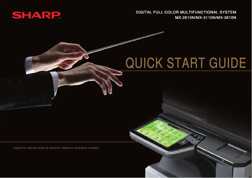 Page 1 de la notice Manuel utilisateur Sharp MX-3610N