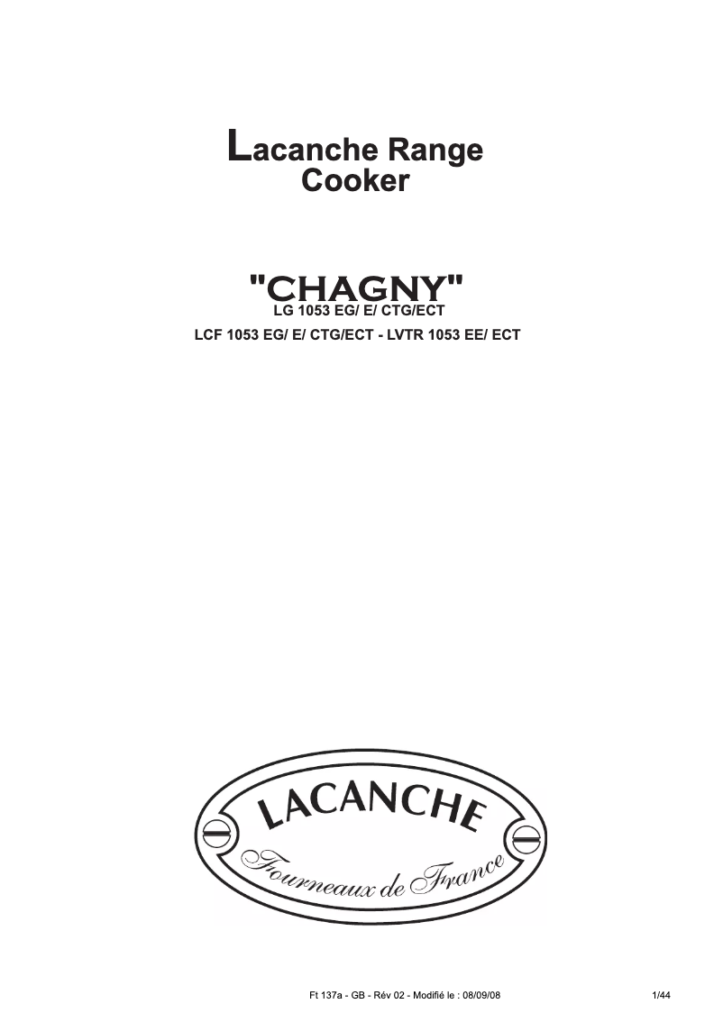 Image de la première page du manuel de l'appareil LCF 1053 ECT