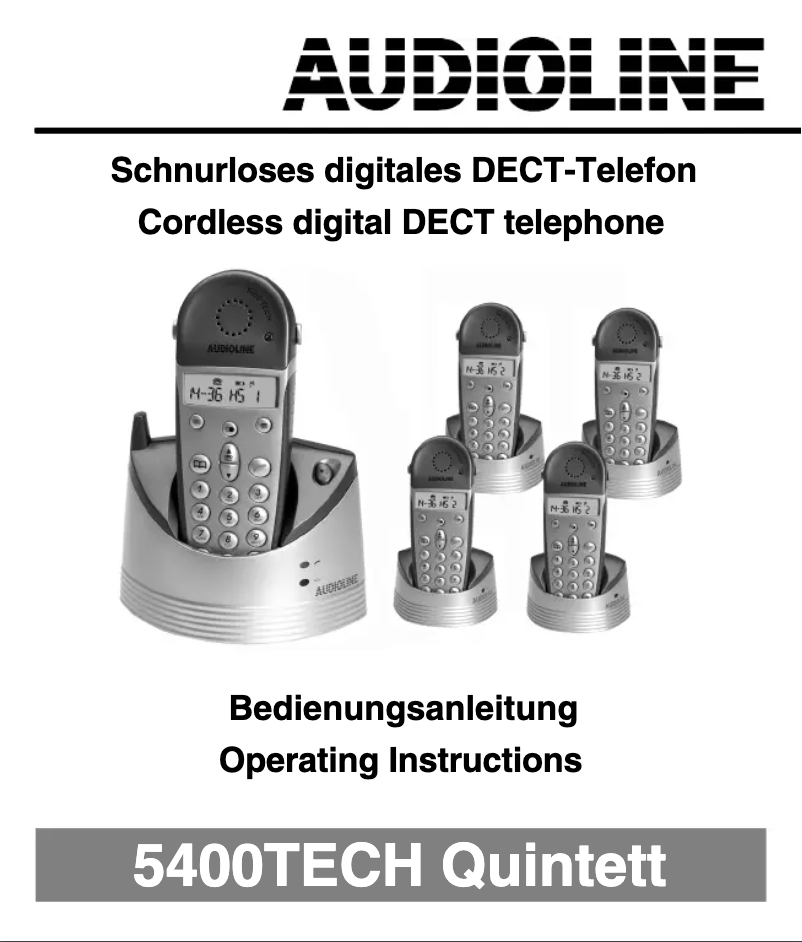 Página 1 del manual Manual de usuario Audioline 5400TECH Quintett