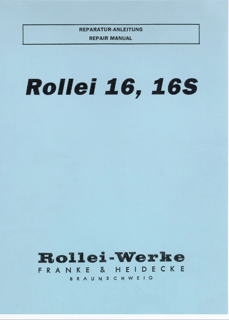 Page 1 de la notice Manuel utilisateur Rollei 16