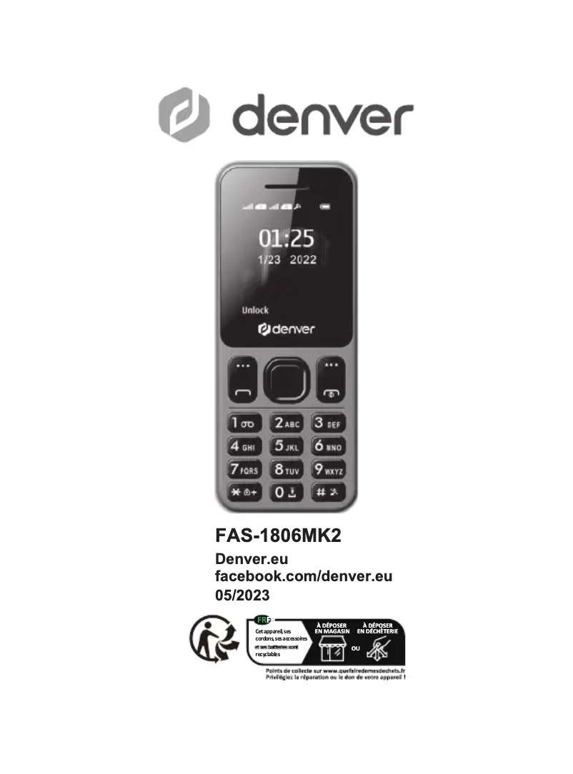 Page n°1 - Manuel utilisateur Denver FAS-1806MK2