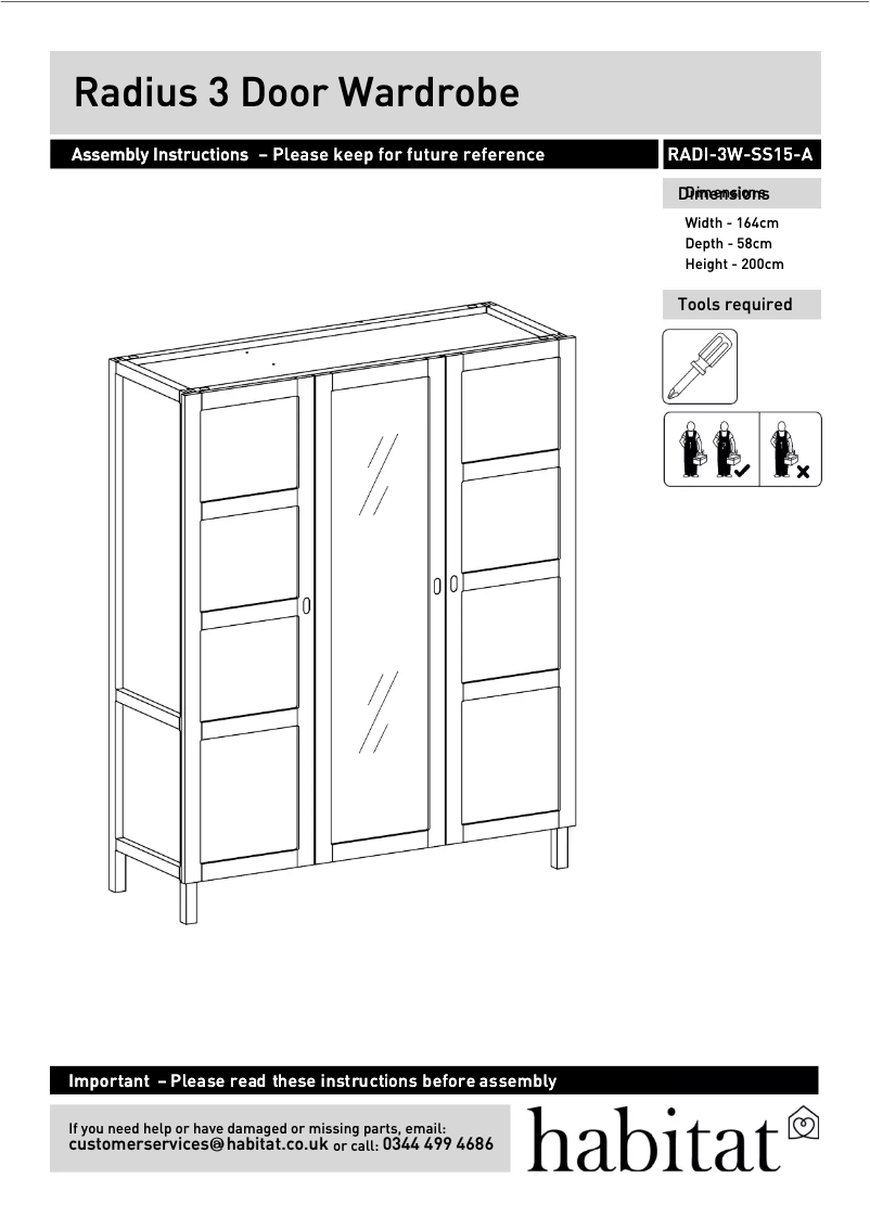 Page 1 de la notice Manuel utilisateur Habitat Radius