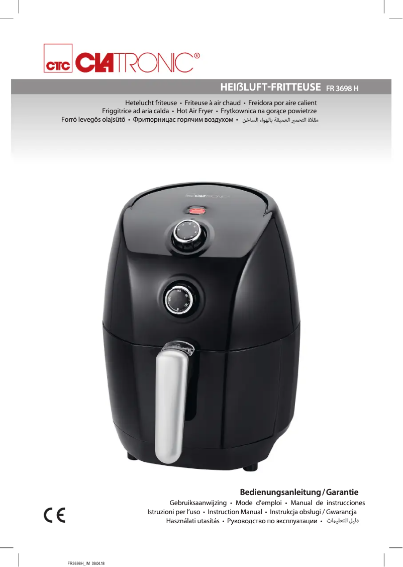 Page 1 de la notice Manuel utilisateur Clatronic FR 3698 H