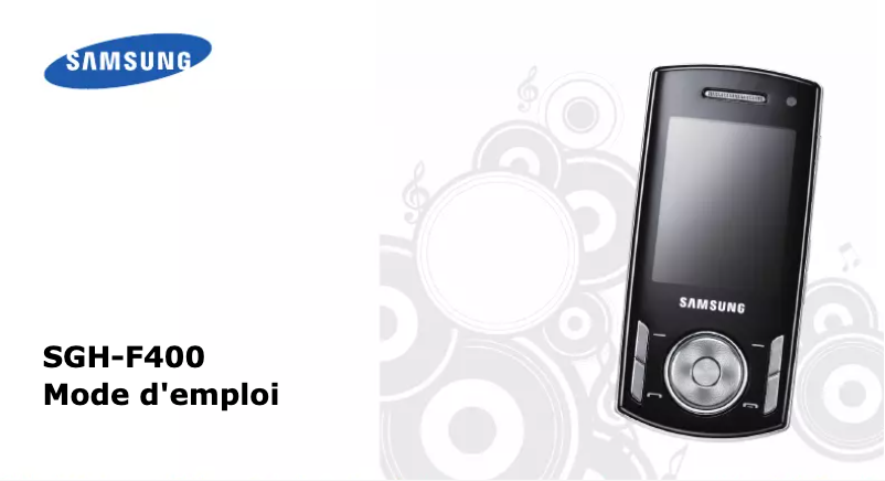 Page 1 de la notice Manuel utilisateur Samsung SGH-F400G