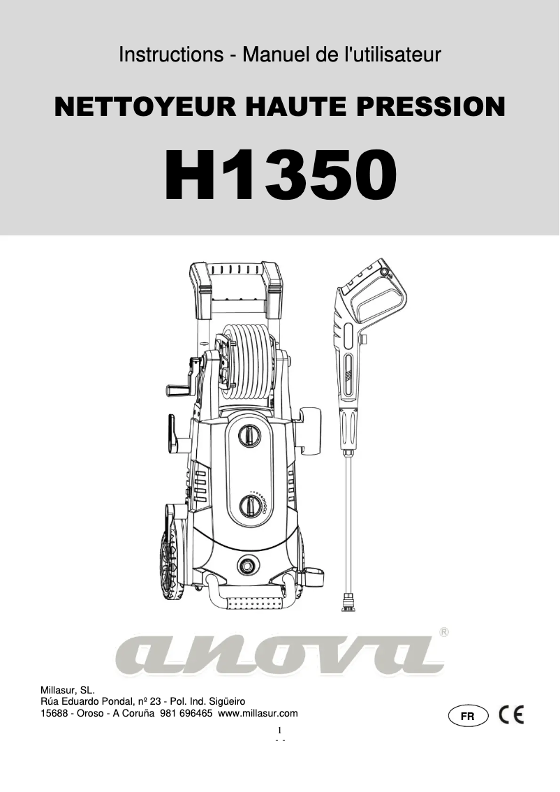 Página 1 del manual Manual de usuario Anova H1350
