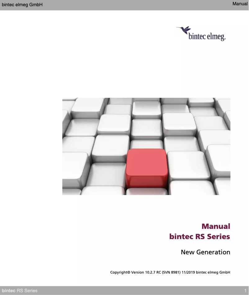 Page 1 de la notice Manuel utilisateur Bintec-elmeg RS353jwv