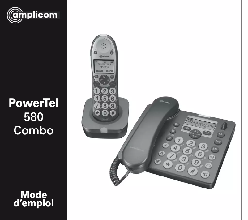 Página 1 del manual Manual de usuario Amplicom PowerTel 580 Combo