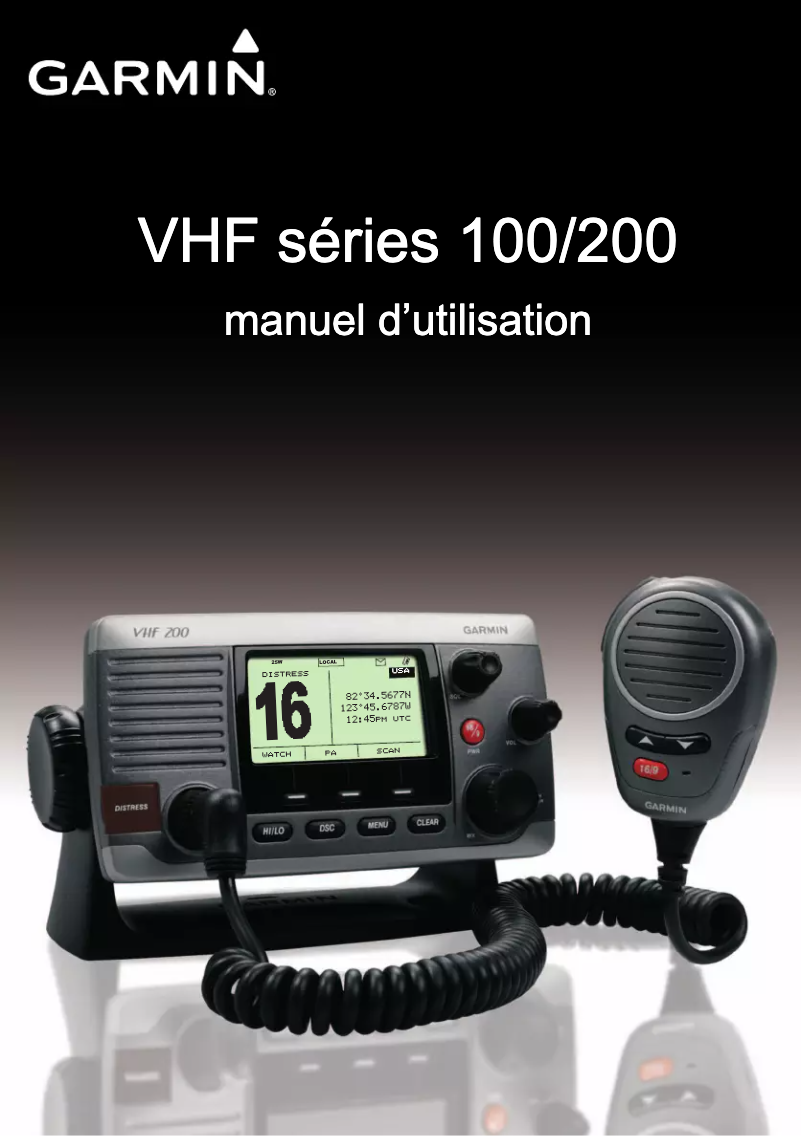 Page 1 de la notice Manuel utilisateur Garmin VHF 100i