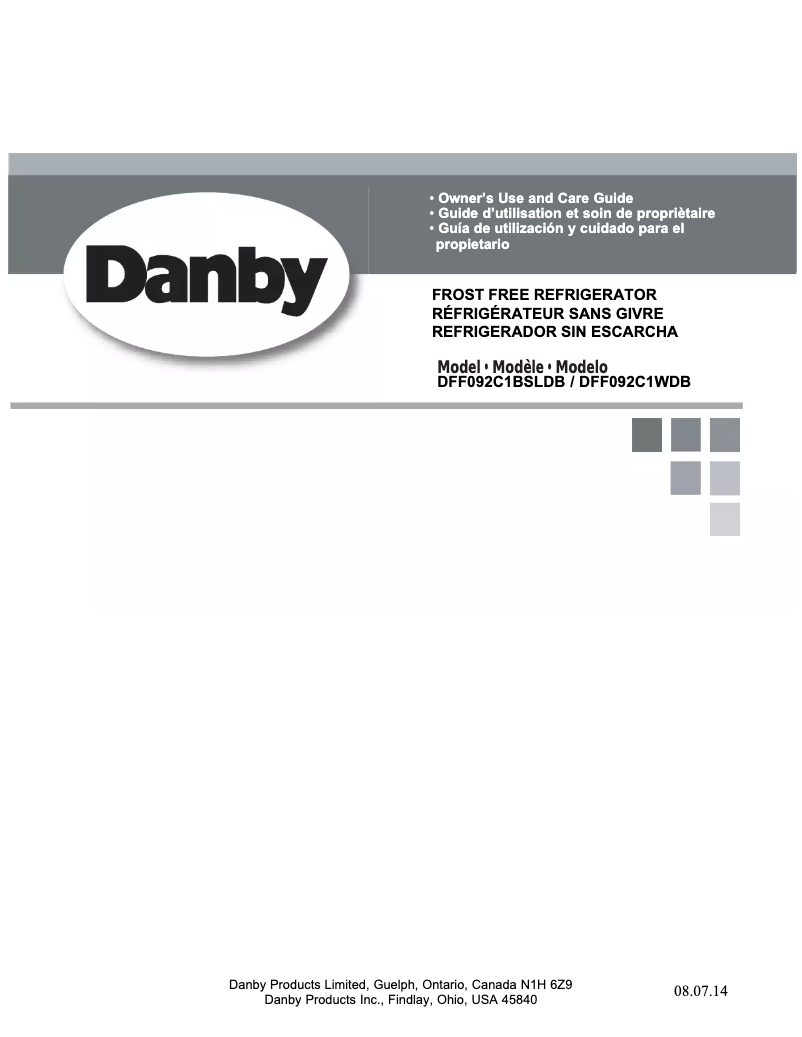 Image de la première page du manuel de l'appareil DFF092C1BSLDB