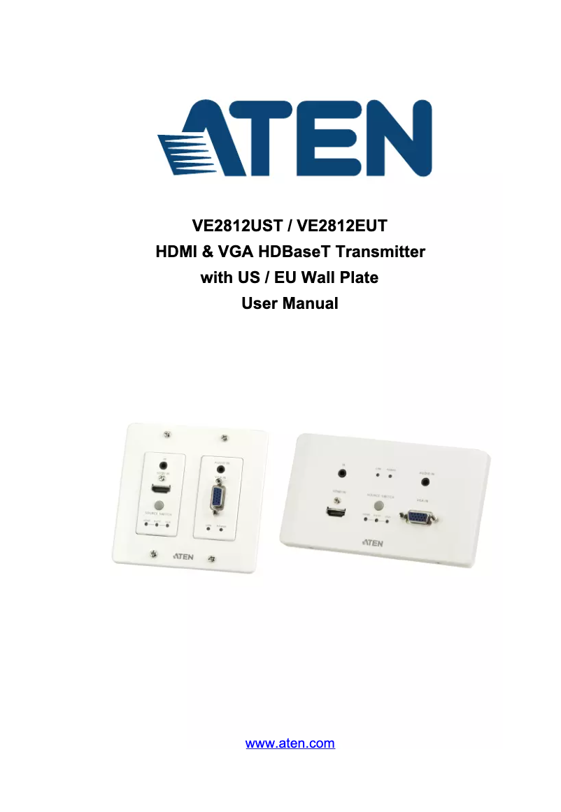 Page n°1 - Manuel utilisateur ATen VE2812EUT