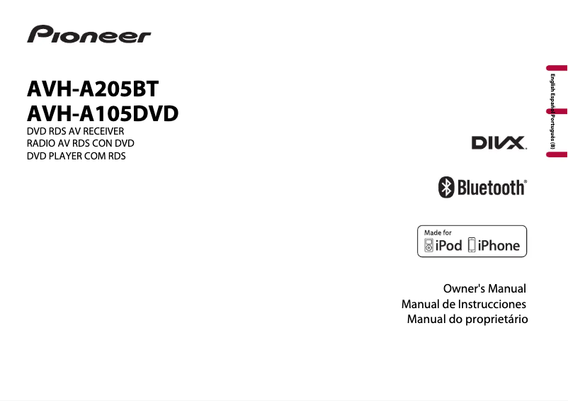 Page n°1 - Manuel utilisateur Pioneer AVH-A205BT